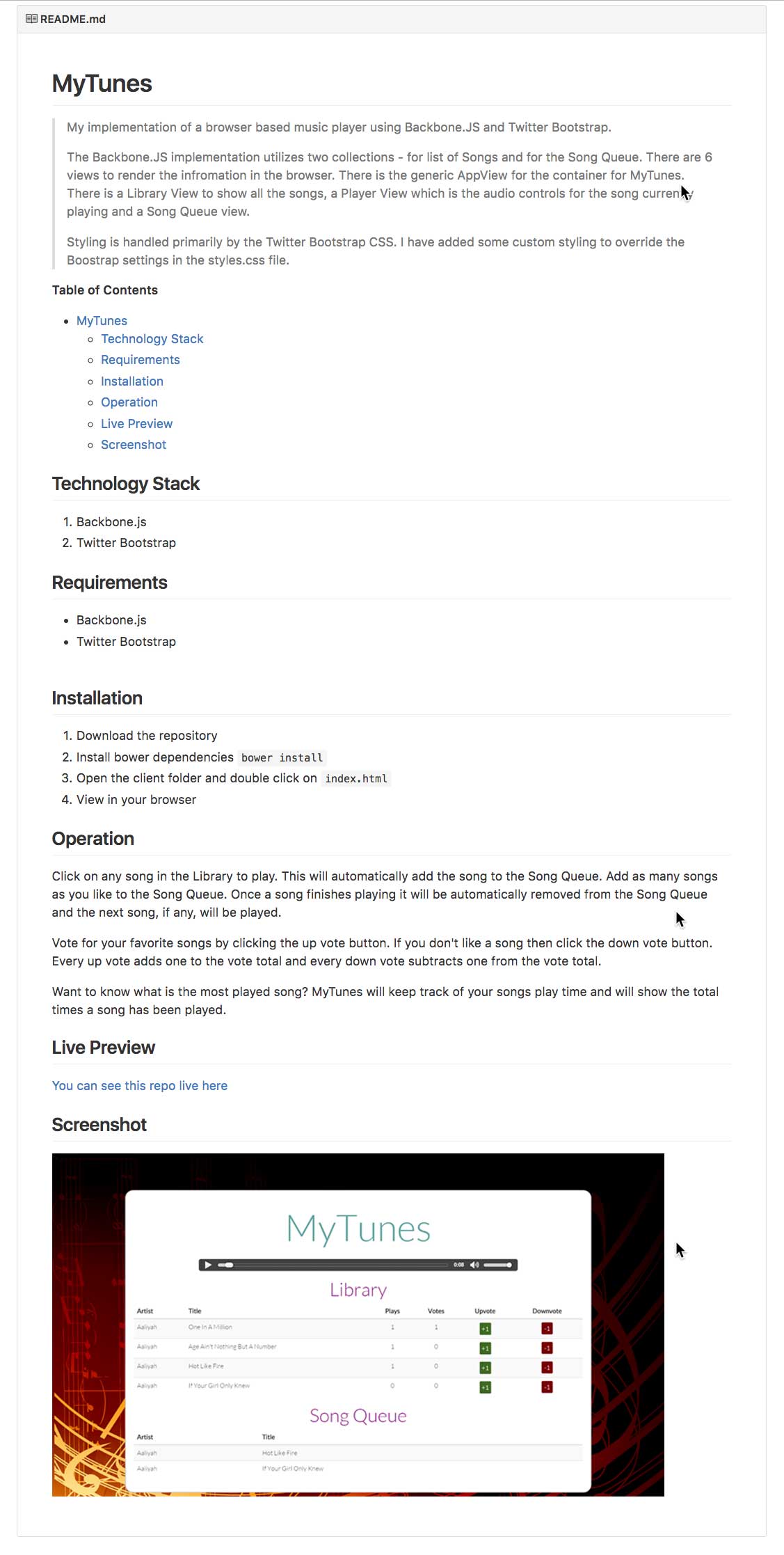 github readme example